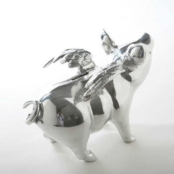 Flying Pig Aluminum Bank