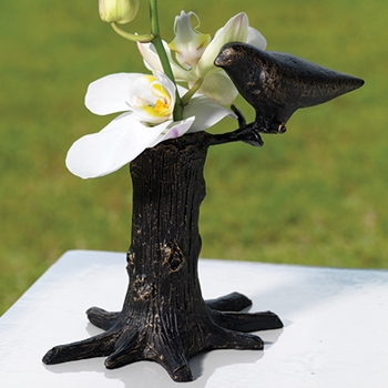 Bird Vial Bronze Vase