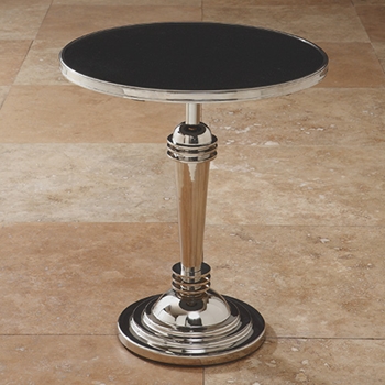 Machine Age Nickel Side Table