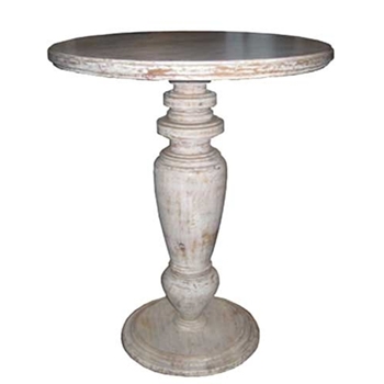 Hudson White Wash Round Table