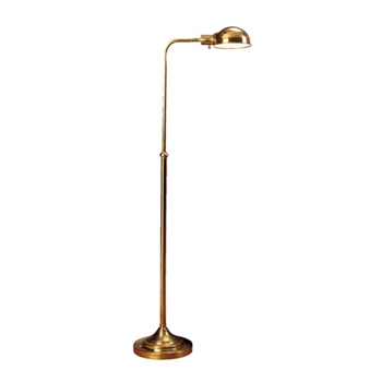 Lamp Floor Task Kinetic Brass  15W/38-56H