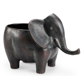 Planter Elephant Bronze 12W/8D/9H