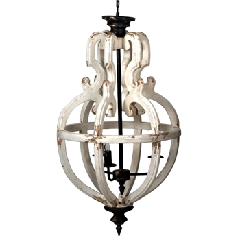 Chandelier - Finia White Washed 20W/35H