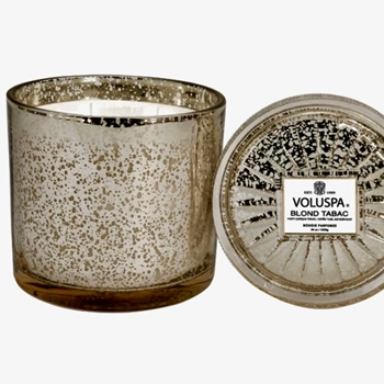 Voluspa - Vermeil Blond Tabac Grand 3 wick Candle 36OZ 100HR