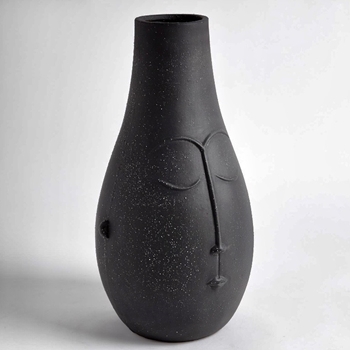 Vase - Black People Pot Medium 9W/12H