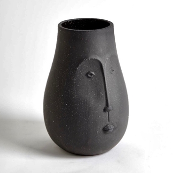 Vase - Black People Pot Large 9W/17H