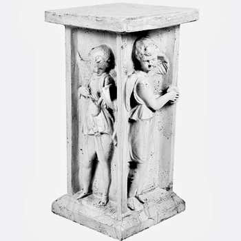 Pedestal - Della Robia 12SQ/24H Fiberstone Cathedral White