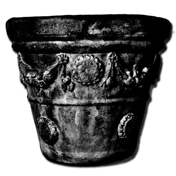 Planter - Boboli 24W/20H Dusted Black Fibreglass