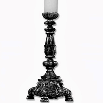 Candlestick - Baroque Dusted Black Fibreglass 7W/20H