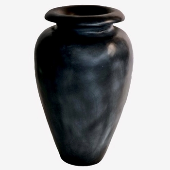 Urn - Superior Vase Dusted Black Fibreglass 17W/28H