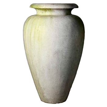Urn - Superior Vase White Moss Fibrestone 17W/28H