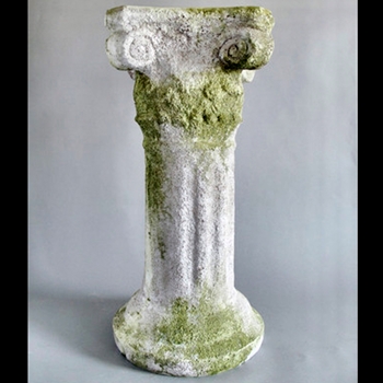 Pedestal - Pompeii 10SQ x 22H - Top Platform 8SQ  White Moss Fiberstone 14lb