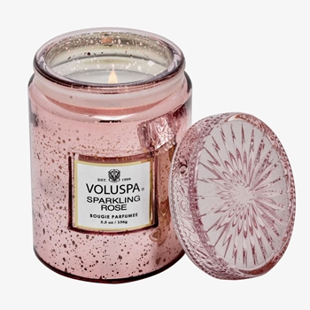 Voluspa - Vermeil Sparkling Rose Lidded Jar Candle 5.5oz  50HR