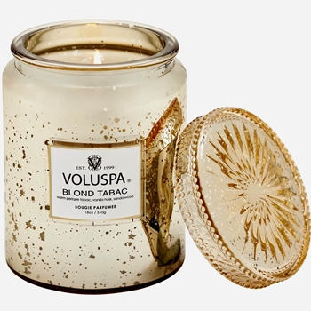Voluspa - Vermeil Blond Tabac Lidded Jar Candle 18oz  100HR
