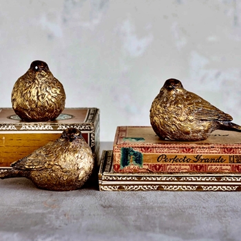 Bird - Sparrow Antique Gold 3.5in Asst Sold Individually