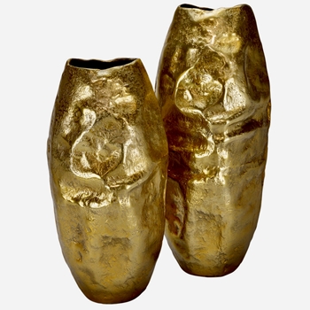 Vase - Calloway Gold 2 Sizes - 10W x 19 & 22H Sold Individually