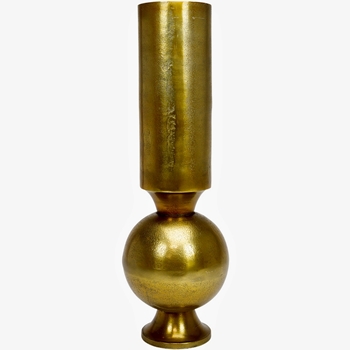 Vase - Rainer Gold Metal LG 7x22H
