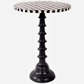 Accent Table - Columbia Black & White Inlay 15W/20H