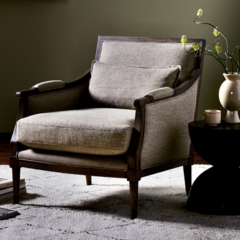 Armchair - Newman Bergere 30W/34D/33.5H Taupe Performance Fabric