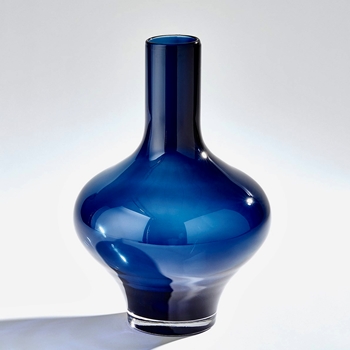 Vase - Driblet - Cobalt Glass Medium 11x16in