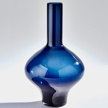 Vase - Driblet - Cobalt Glass Large 12x20in