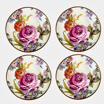 Flower Market White Canape Plate 5IN Sold Individually