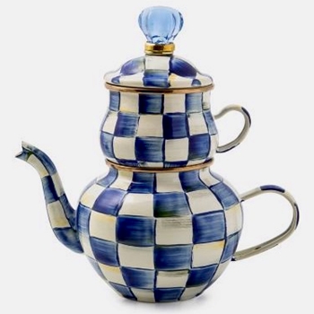 Royal Check High Tea 4Cup Set Pot, Lid, Mug