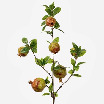 Fruit - Pomegranate Branch Ochre 38in - VSP153-GR