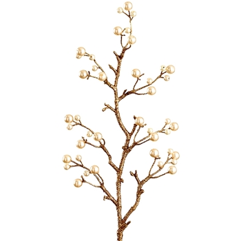Berry - Twig Spray Gold With Pearls 26IN XAS530-GO/P