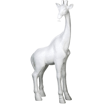 Figure - White Giraffe Resin Small 42in