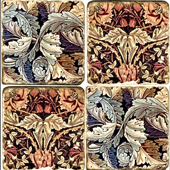 Coaster - Tumbled Marble Set4 - Morris Classic Textiles
