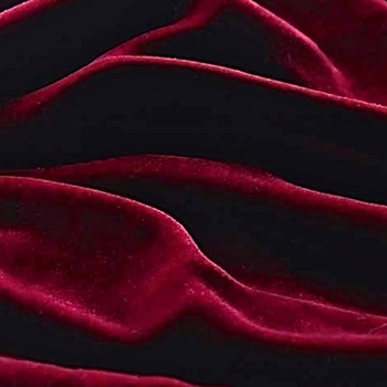 Silk Velvet - Iridescent Ruby Claret - 45IN, 18% Silk, 82% Rayon, Delicate Wash