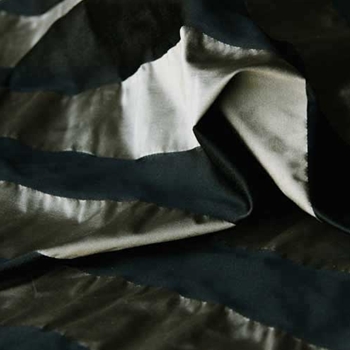 Silk Stripe - Sumo Ruche Graphite, 54in, 100% Silk