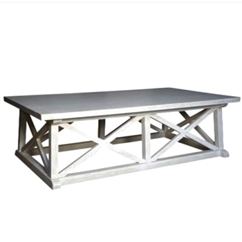Coffee Table - Sutton 60W/34D/18H White Washed
