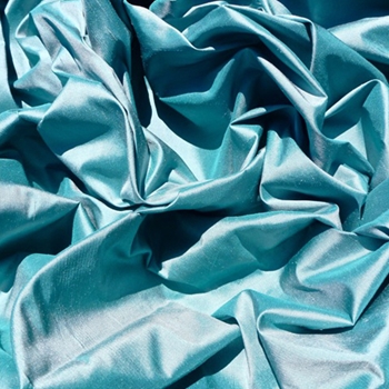 Silk Shantung - Aqua - 54in, 100% Silk, Machine Loomed, Dry Clean Only. Do not expose to sunlight.