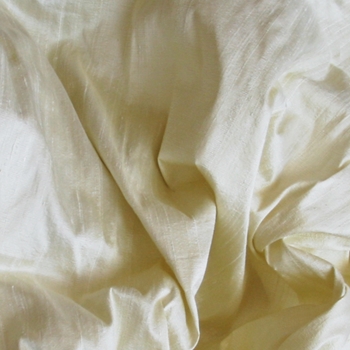 Dupioni Silk - Cream - 54in, 100% Hand Loomed Silk - India - Dry Clean Only, Do not expose to sunlight.