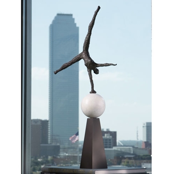 Figure Modern Acrobat Bronze 12W/9D/25H