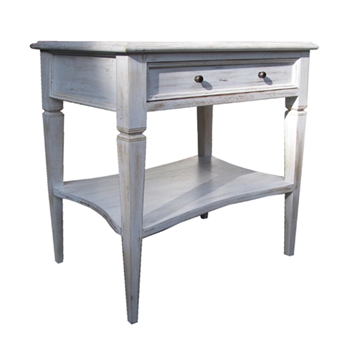 Accent Table - Oxford 28W/20D/30H White - 1 Drawer