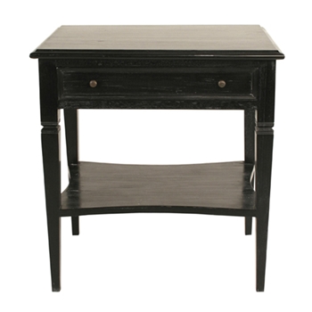 Accent Table - Oxford 28W/20D/30H Hand Rubbed Black