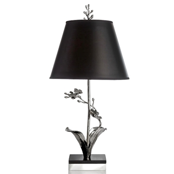 Aram White Orchid Table Lamp 12W/27H