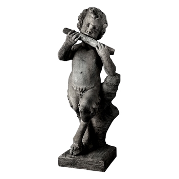 Statuary - Pan with Flute 12W/31H Soot