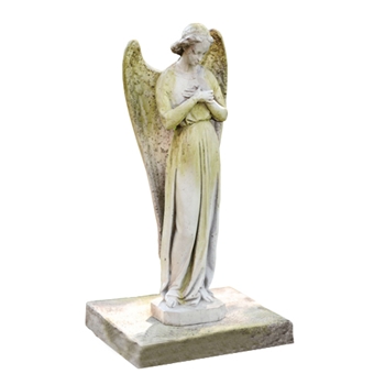 Statuary - Angel Serenity 12W/25H White Moss