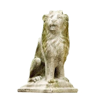 Statuary - Lion Right 14W/24H White Moss
