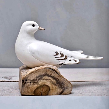 Bird - Dove White Setting 6in