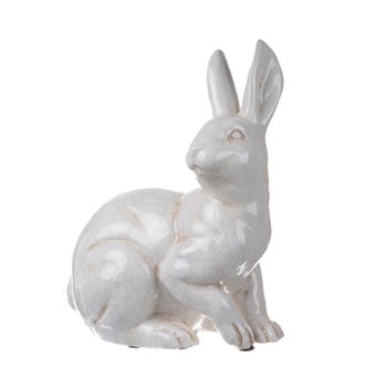Figure - Rabbit Turned White Crackle 15H