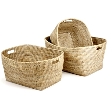 Basket - Family Burma Rattan White Washed  