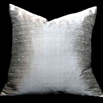Silk Dupioni Cushion Silver 18SQ & 26SQ 