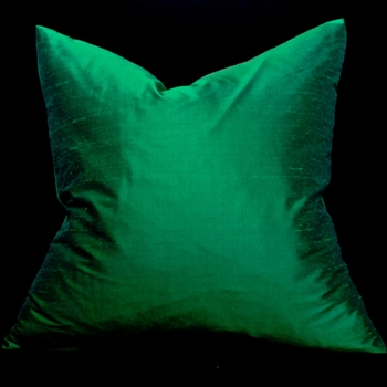 Silk Shantung Emerald Cushion 18SQ