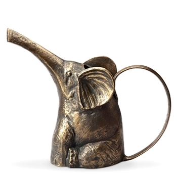 Watering Can Elephant Bronze 12W/6D/13H