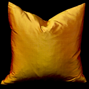Silk Shantung Saffron Cushion 18SQ
